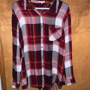 NWOT burgundy button up